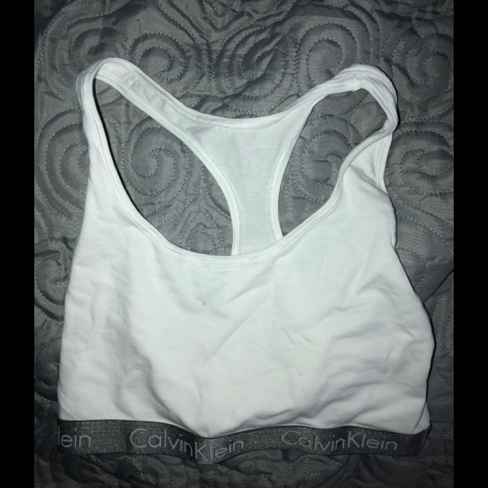 White Calvin Klein bra